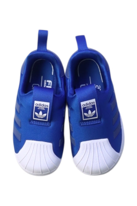 A Blue Sneakers from Adidas in size 3T for boy. (Back View)