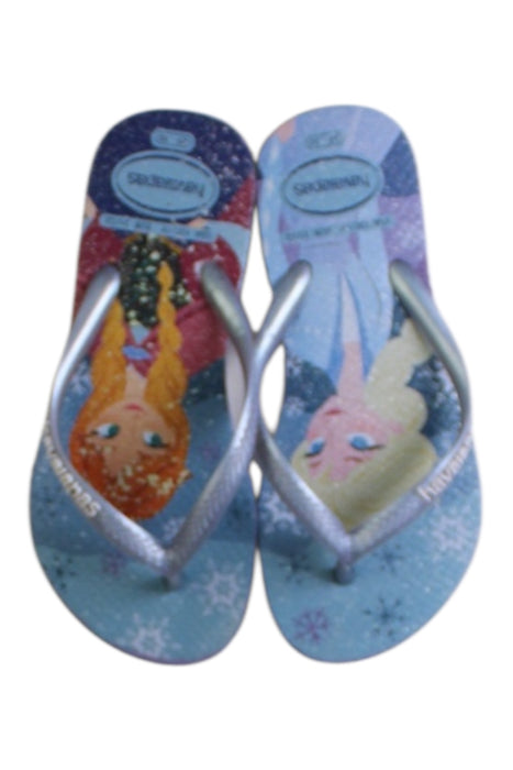 A Multicolour Flip Flops from Havaianas in size 5T for girl. (Back View)
