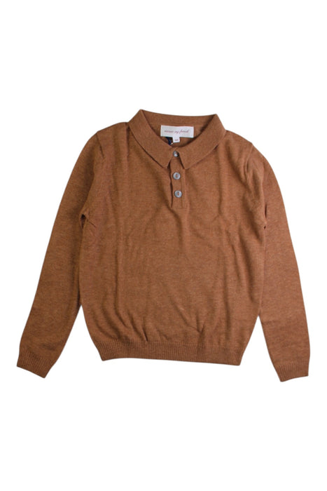 A Brown Cardigans from Excuse My French in size 4T for girl. (Front View)