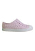 A Pink Slip Ons from Native Shoes in size 7Y for girl. (Front View)
