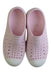 A Pink Slip Ons from Native Shoes in size 7Y for girl. (Back View)