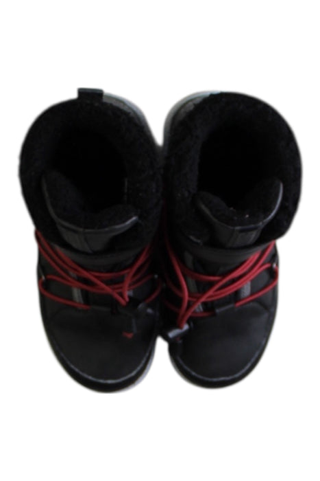 A Black Ski Boots from Moon Boot in size 4T for boy. (Back View)