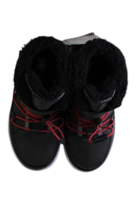 A Black Winter Boots from Moon Boot in size 6T for boy. (Back View)