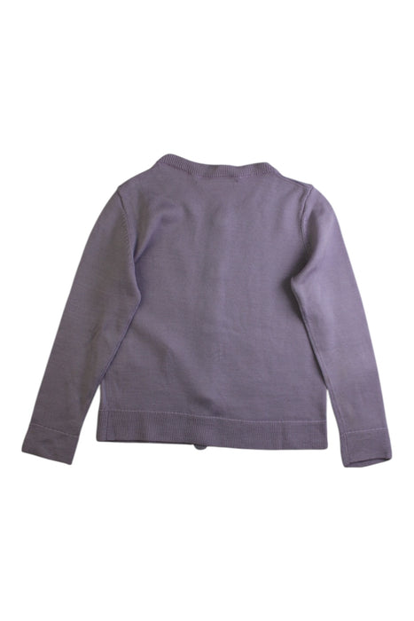 A Purple Cardigans from Bonpoint in size 4T for girl. (Back View)