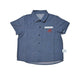 A Blue Short Sleeve Shirts from Dior in size 2T for boy. (Front View)