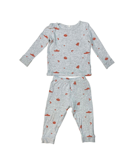 A Grey Pyjama Sets from Mori in size 12-18M for neutral. (Front View)