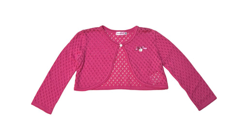A Pink Cardigans from Miki House in size 3T for girl. (Front View)