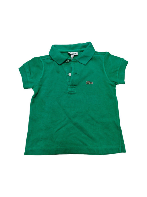 A Green Short Sleeve Polos from Lacoste in size 2T for boy. (Front View)