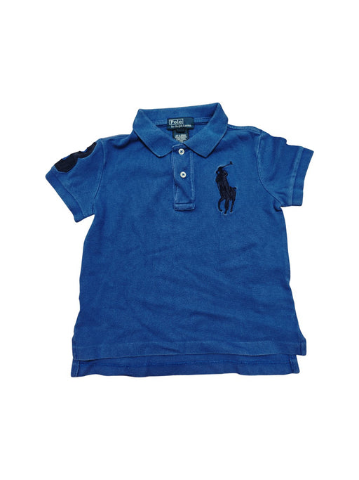 A Blue Short Sleeve Polos from Polo Ralph Lauren in size 2T for boy. (Front View)