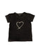 A Black Short Sleeve T Shirts from Agnes b. in size 2T for neutral. (Front View)
