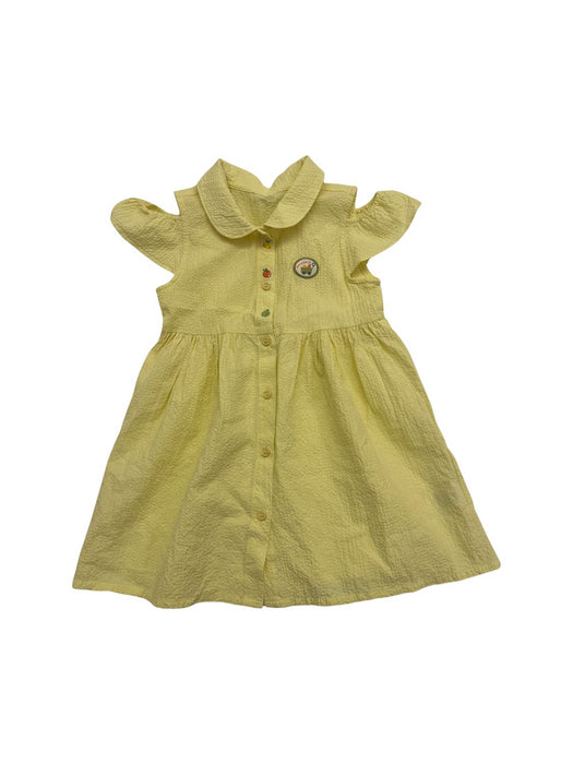 A Yellow Sleeveless Dresses from Balabala in size 18-24M for girl. (Front View)
