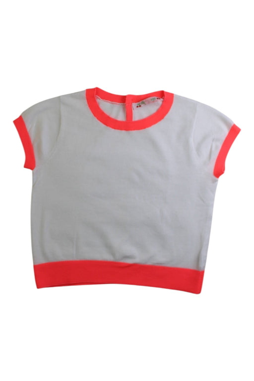 A White Short Sleeve Tops from Bonpoint in size 4T for girl. (Front View)