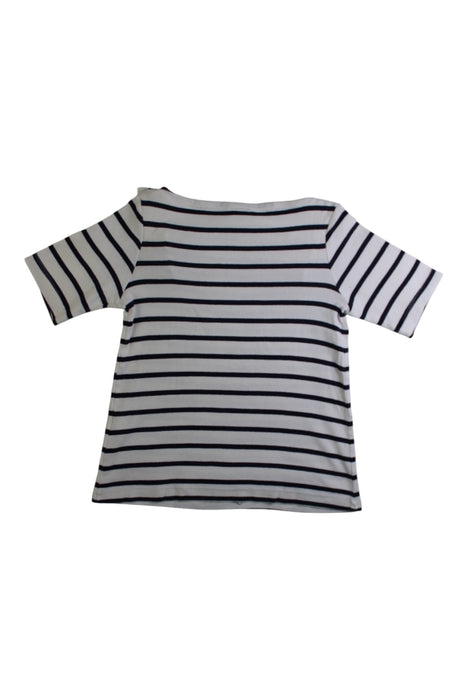 A White Short Sleeve Tops from Petit Bateau in size 4T for girl. (Back View)