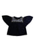 A Black Short Sleeve Tops from Velveteen in size 4T for girl. (Front View)