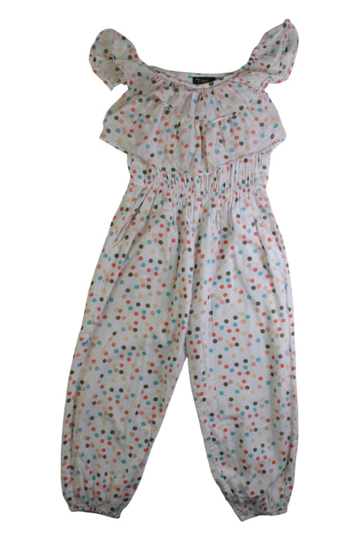 A Multicolour Sleeveless Jumpsuits from Velveteen in size 4T for girl. (Front View)