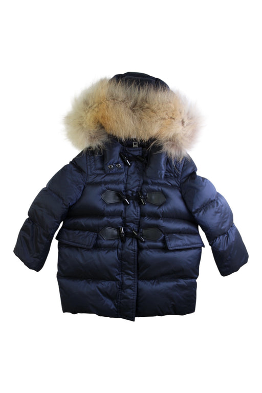 A Navy Puffer/Quilted Coats & Outerwear from Burberry in size 4T for girl. (Front View)