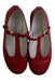 A Red Dress Shoes from La Coqueta in size 6T for girl. (Back View)