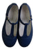 A Blue Dress Shoes from La Coqueta in size 6T for girl. (Back View)