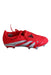A Red Cleats/Soccer Shoes from Adidas in size 12Y for boy. (Front View)