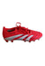 A Red Cleats/Soccer Shoes from Adidas in size 12Y for boy. (Front View)