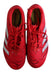 A Red Cleats/Soccer Shoes from Adidas in size 12Y for boy. (Back View)