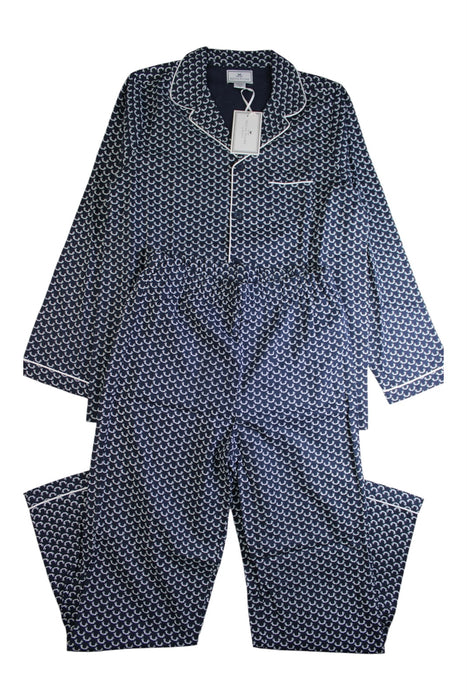 A Navy Pyjama Sets from Petite Plume in size 14Y for boy. (Front View)