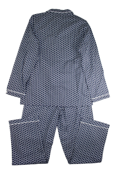 A Navy Pyjama Sets from Petite Plume in size 14Y for boy. (Back View)