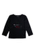 A Black Long Sleeve T Shirts from Agnes b. in size 6T for girl. (Front View)