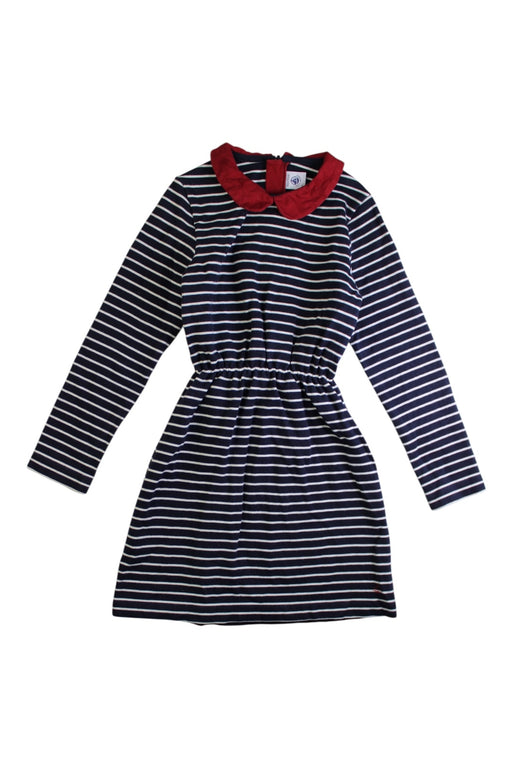 A Black Long Sleeve Dresses from Petit Bateau in size 8Y for girl. (Front View)