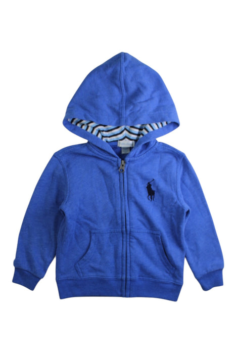 A Blue Zippered Sweatshirts from Ralph Lauren in size 18-24M for boy. (Front View)
