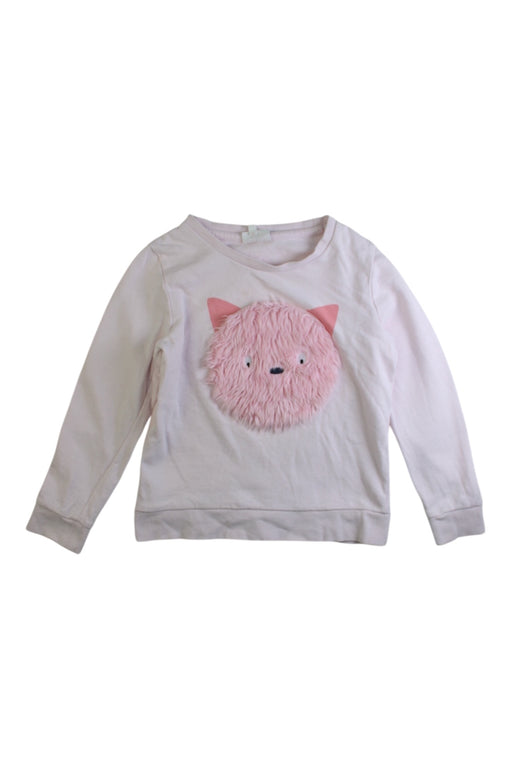 A Pink Long Sleeve Tops from Seed in size 6T for girl. (Front View)