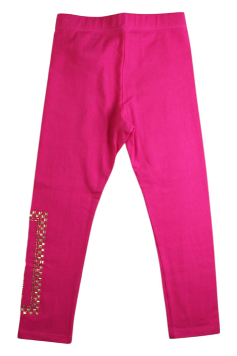 A Pink Leggings from Young Versace in size 4T for girl. (Back View)