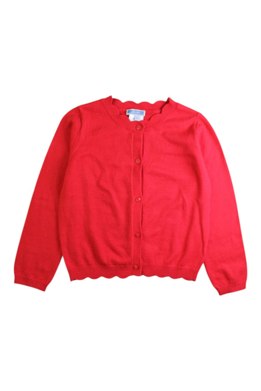 A Red Cardigans from Jacadi in size 6T for girl. (Front View)