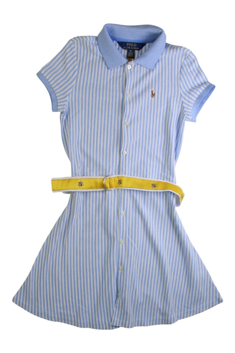 A Blue Short Sleeve Dresses from Polo Ralph Lauren in size 6T for girl. (Front View)