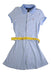 A Blue Short Sleeve Dresses from Polo Ralph Lauren in size 6T for girl. (Front View)