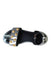 A Black Sandals from Young Versace in size 4T for girl. (Front View)