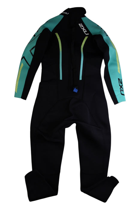 A Black Wetsuits from 2XU in size 10Y for boy. (Back View)