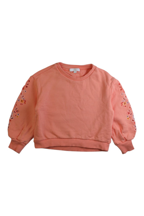 A Peach Crewneck Sweatshirts from Chloe in size 4T for girl. (Front View)