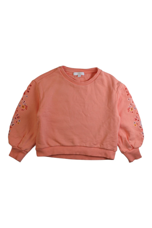 A Peach Crewneck Sweatshirts from Chloe in size 4T for girl. (Front View)