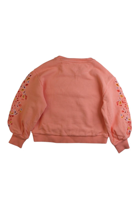 A Peach Crewneck Sweatshirts from Chloe in size 4T for girl. (Back View)