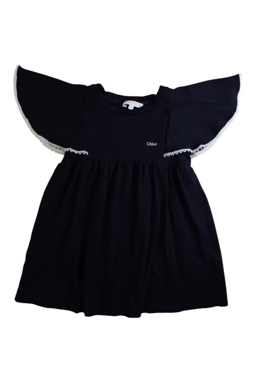 A Black Long Sleeve Dresses from Chloe in size 4T for girl. (Front View)