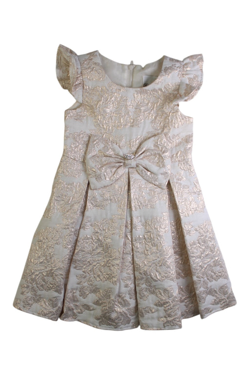 A Ivory Sleeveless Dresses from Rare Editions in size 4T for girl. (Front View)