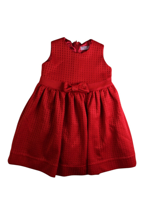 A Red Sleeveless Dresses from Monnalisa in size 3T for girl. (Front View)