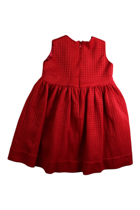 A Red Sleeveless Dresses from Monnalisa in size 3T for girl. (Back View)