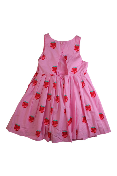 A Pink Sleeveless Dresses from Jacadi in size 4T for girl. (Back View)