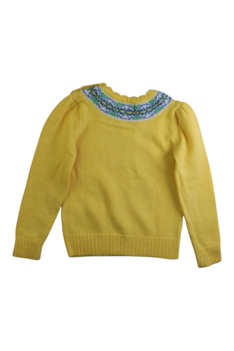 A Yellow Knit Sweaters from Polo Ralph Lauren in size 5T for girl. (Back View)