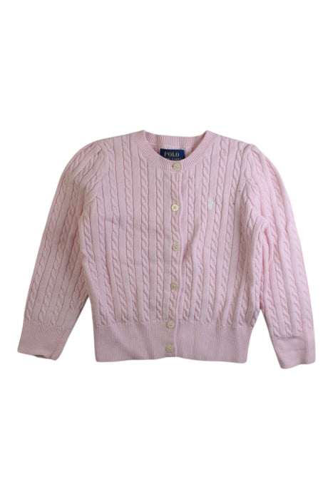 A Pink Cardigans from Polo Ralph Lauren in size 3T for girl. (Front View)