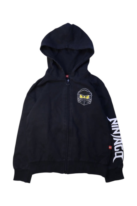 A Black Hooded Sweatshirts from Lego Wear in size 6T for boy. (Front View)