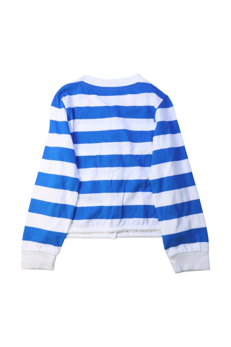 A Blue Cardigans from Petit Bateau in size 5T for girl. (Back View)