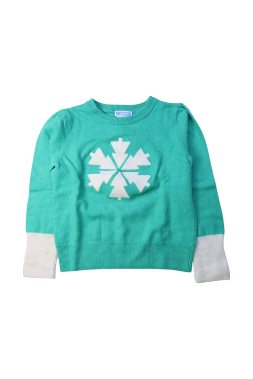 A Green Knit Sweaters from Jacadi in size 6T for girl. (Front View)
